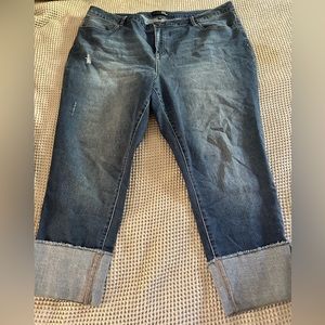 1822 straight leg cuffed jean size 24W.